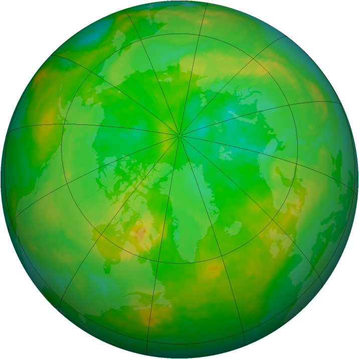 Arctic ozone map for 04 July 2004